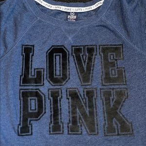 “Love Pink” Navy Blue Sweatshirt
